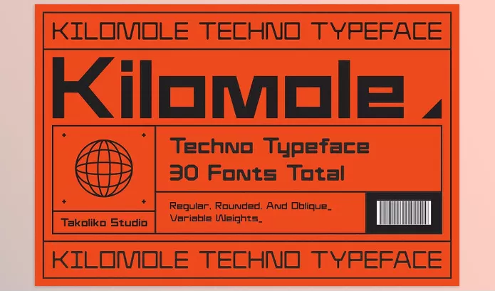 Creative Market – Kilomole Techno Typeface Download 280006496