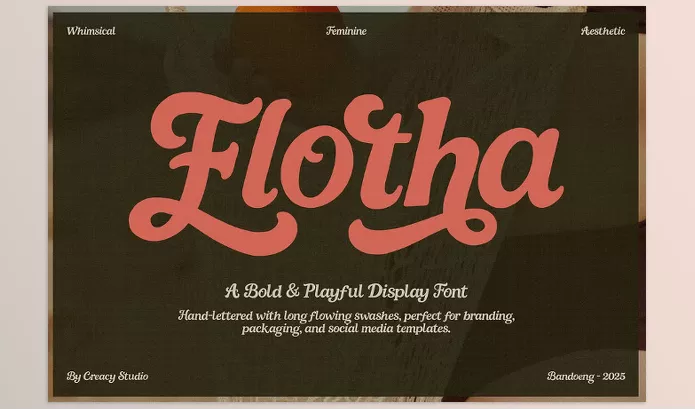 Creative Market – Flotha Bold and Playful Display Font Download 291303132