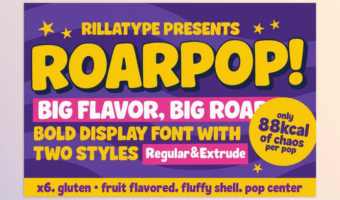 Creative Market – Roarpop Fun Bold Font Download 291337417