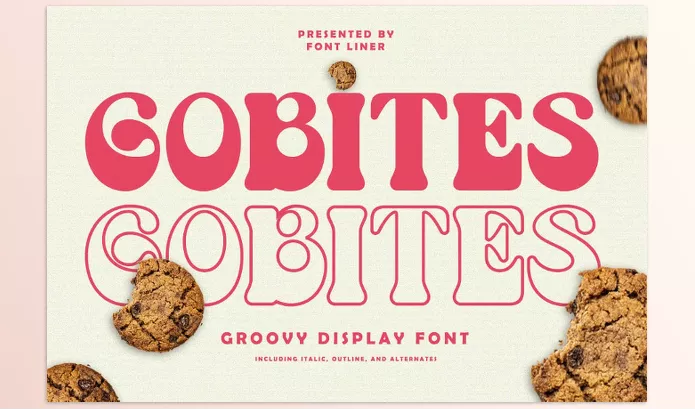 Creative Market – Gobites Groovy Retro Font Download 291306774