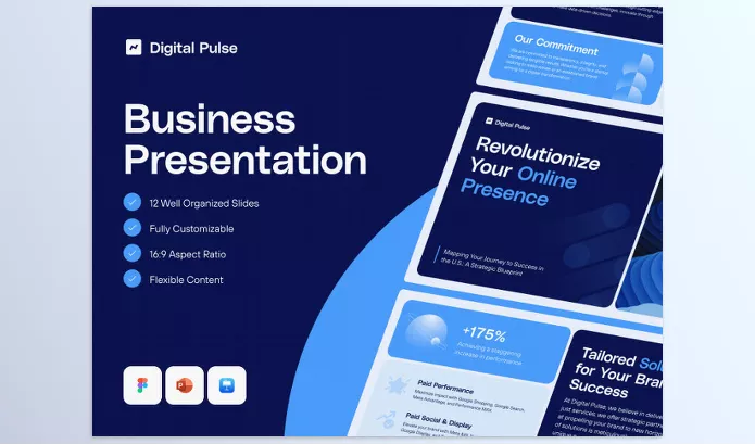 UI8 – Business Presentation Template Digital Pulse Download