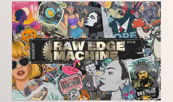 Creative Market – Raw Edge Sticker Poster Machine Download 91979477