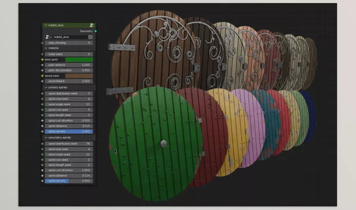 Gumroad – hobbit door generator geometry nodes Blender Download