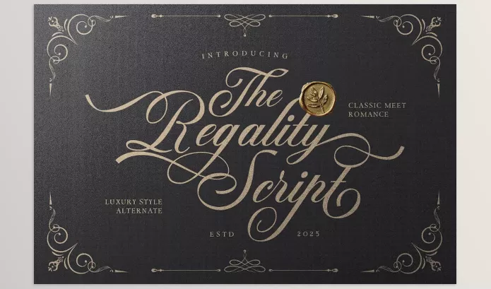 Creative Market – Regality Luxury Romance Script Download 291409105
