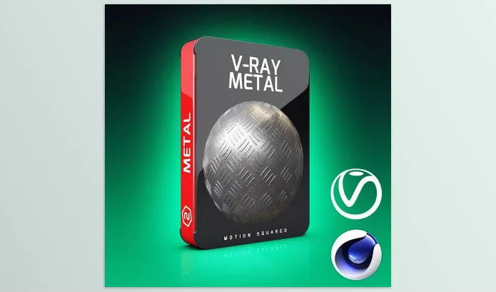 Motion Squared – V-Ray Metal Texture Pack for Cinema 4D Download