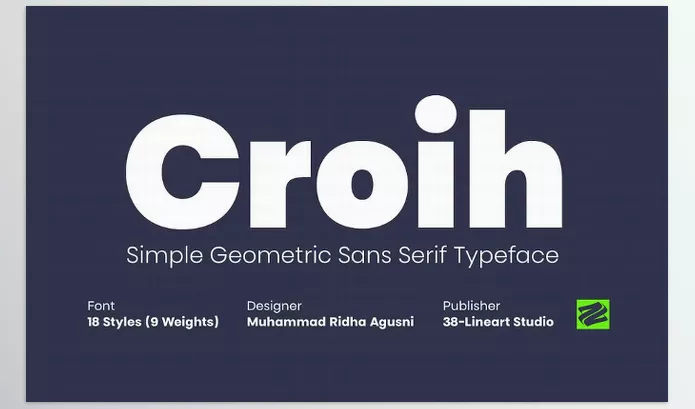 Creative Market – Croih Simple Geometric Sans Serif Download 290889327