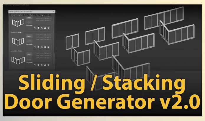 Gumroad – Sliding / Stacking Door Generator Download v2.0 for 3ds Max