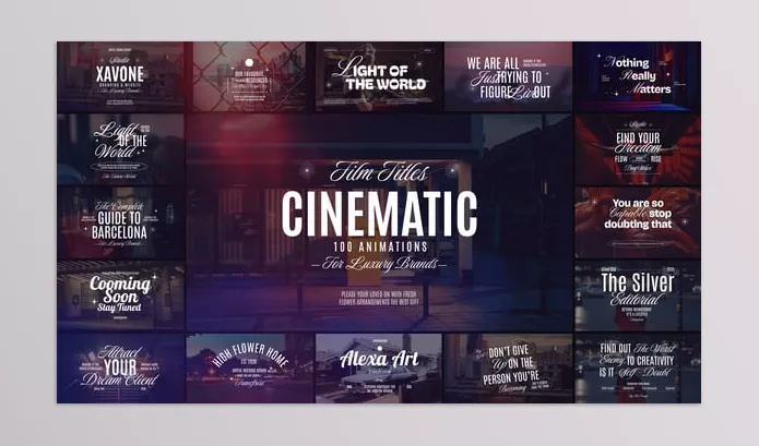 Videohive – 100 Cinematic Film Titles Download 57975178