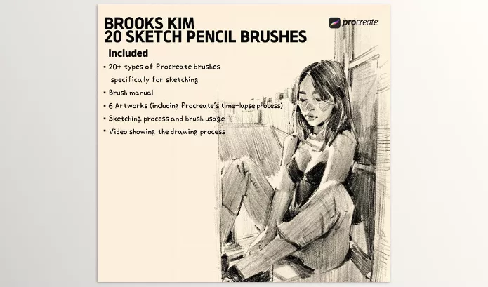 Gumroad – 20 Sketch Pencil Brushes For Procreate Download