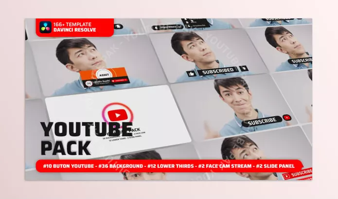 Videohive – Youtube Pack for Davinci Resolve Download 58105857