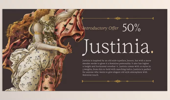 FontSpring – Justinia Font Family 10xOTF Download
