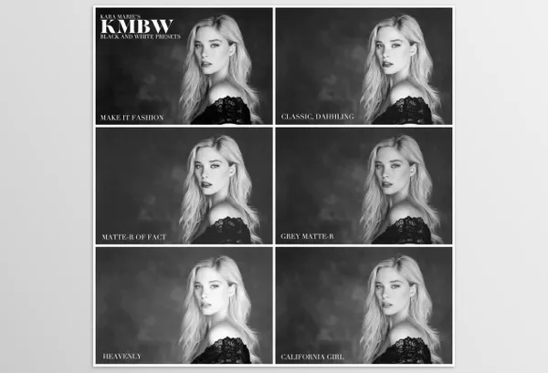The Portrait Masters – Kara Maries Badass B+W Lightroom Preset Collection Download