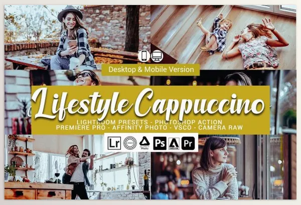 Creative Market – Lifestyle Cappuccino Presets and LUTs Download 5157304