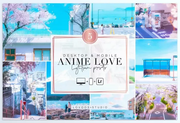 Creative Market – ANIME LOVE – Lightroom Presets Download 6351362 (Mob, Desk)