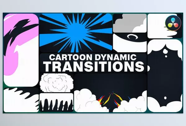 Videohive – Cartoon Dynamic Transitions for DaVinci Resolve Download 51868822