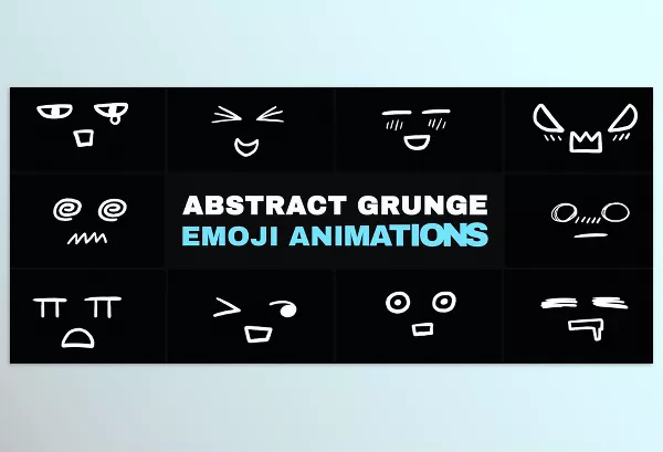 Videohive – Abstract Grunge Scribble Emoji Animations Download 52279664 (Premiere Pro MOGRT)