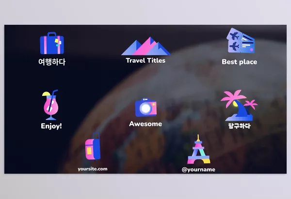 Videohive – Travel Icons And Titles for After Effects Download 52699034
