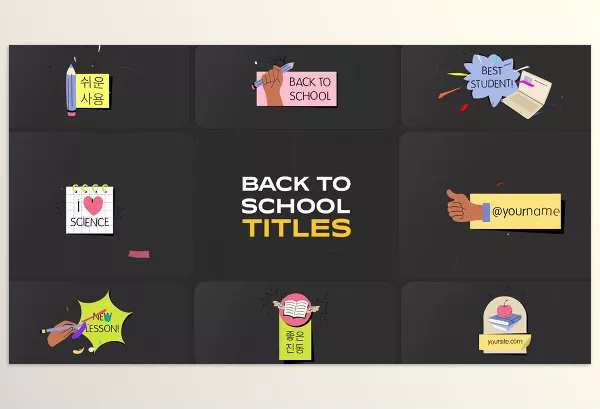 Videohive – School Education Titles for After Effects Download 53542537