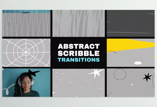 Videohive – Abstract Scribble Transitions for After Effects Download 53684778