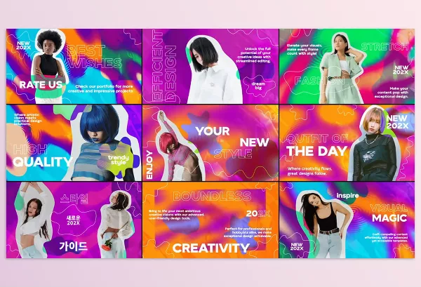 Videohive – Psychedelic Fashion Scenes for Premiere Pro Download 53436505