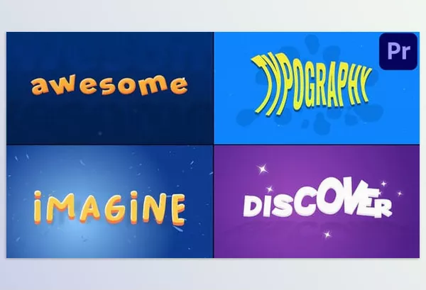 Videohive – Cartoon Text Animations for Premiere Pro Download 53688175