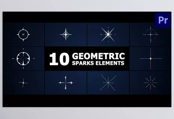 Videohive – Geometric Sparks Elements Download 53761350 (Premiere Pro MOGRT)