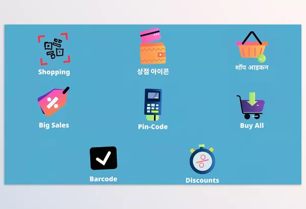 Videohive – Shopping Icons And Titles for DaVinci Resolve Download 54135739