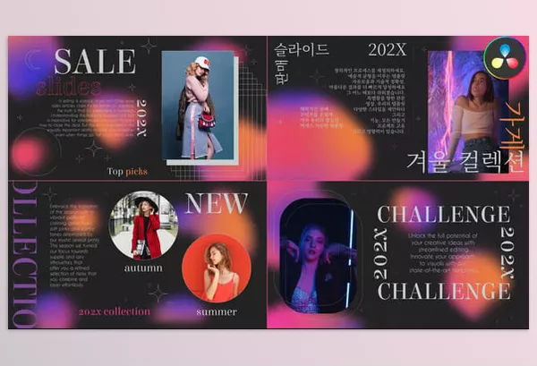 Videohive – Neon Gradient Sale Slides Download 54149150 (for DaVinci Resolve)