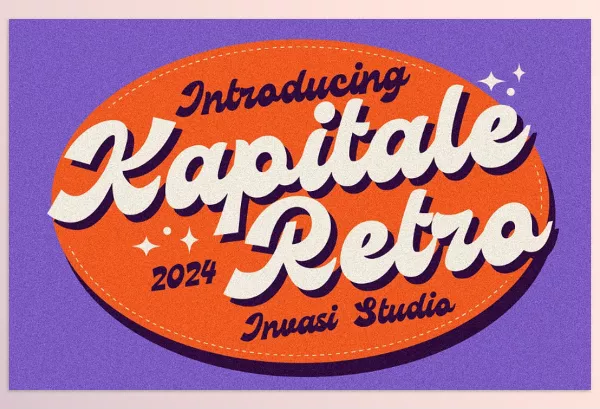 Creative Market – Kapitale Groovy retro script Download 289547927