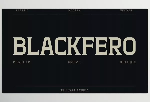 Creative Market – Blackfero Vintage Serif Font Download 14474295