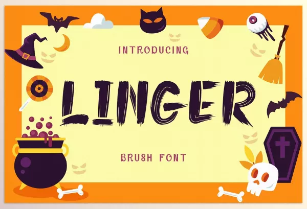 Creative Market – Linger Brush Font Download 282514881