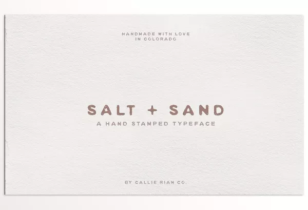 Creative Market – Salt And Sand Stamped Typeface Download 290893701