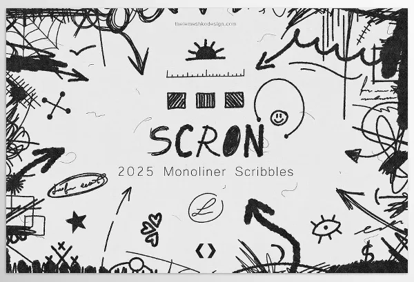Creative Market – Scron 2000+ Monoliner Scribbles Download 92091952