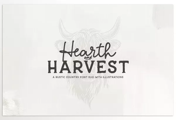 Creative Market – Hearth and Harvest Rustic Font Duo Download 291048686