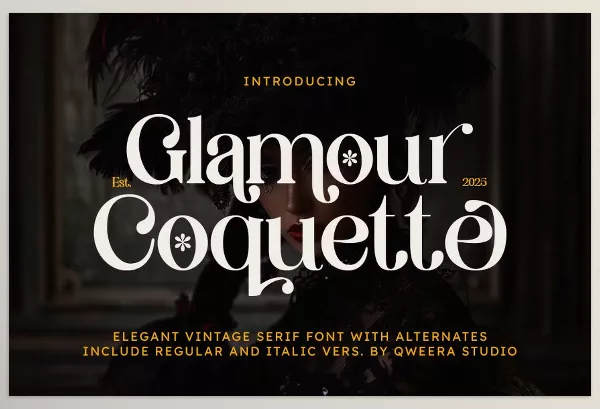 Creative Market – Glamour Coquette Elegant Vintage Font Download 291013892