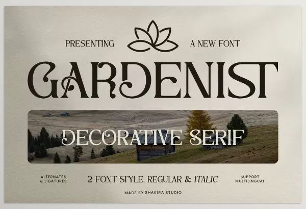 Creative Market – Gardenist Decorative Serif Font Download 291255883