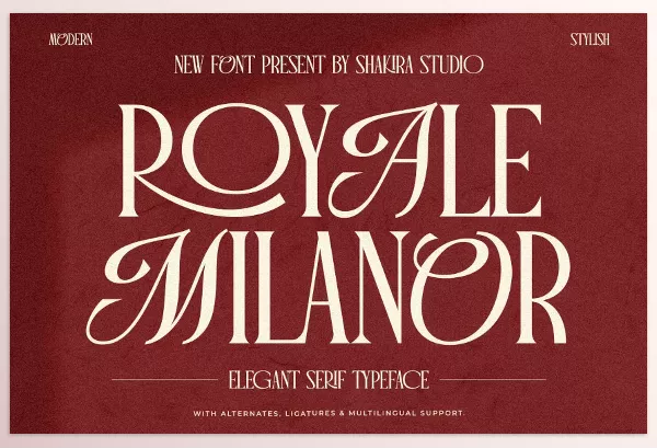 Creative Market – Royale Milanor Font Download 291057648
