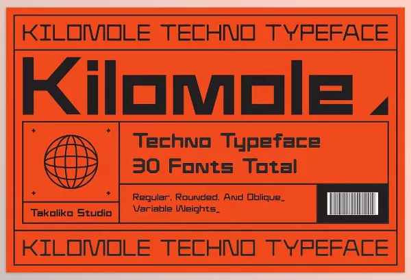 Creative Market – Kilomole Techno Typeface Download 280006496