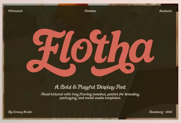 Creative Market – Flotha Bold and Playful Display Font Download 291303132