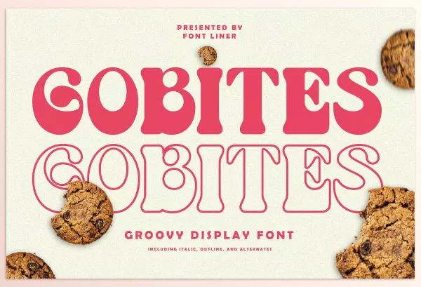 Creative Market – Gobites Groovy Retro Font Download 291306774