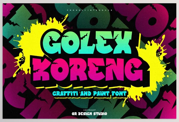 Creative Market – Golex Koreng Graffiti Font Download 291305563
