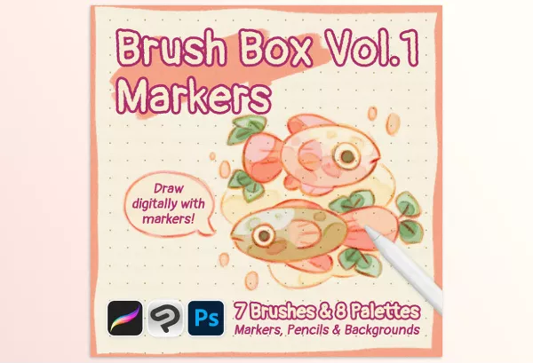 Gumroad – Brush Box Vol.1 Markers Pencils and Palettes Download
