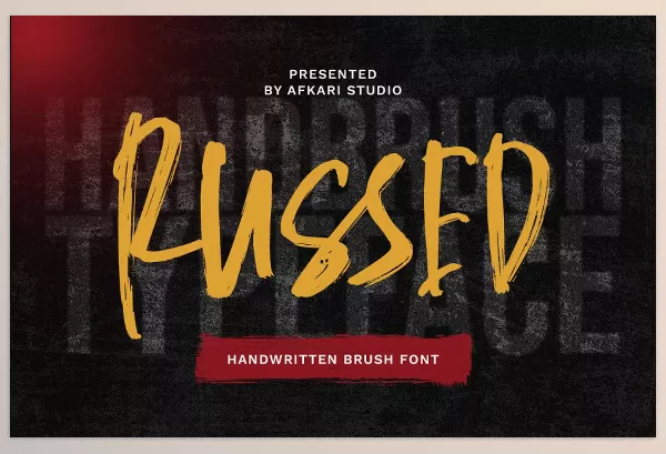 Creative Market – Russed Handwritten Brush Font Download 291339947