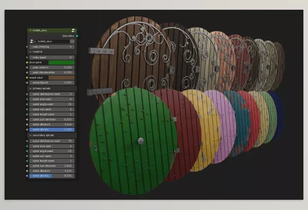 Gumroad – hobbit door generator geometry nodes Blender Download