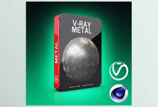 Motion Squared – V-Ray Metal Texture Pack for Cinema 4D Download