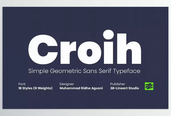 Creative Market – Croih Simple Geometric Sans Serif Download 290889327