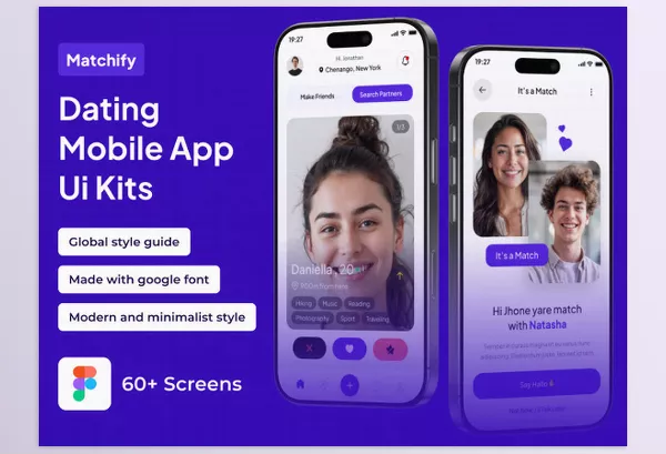 UI8 – Matchify Dating Premium UI KIts App Download