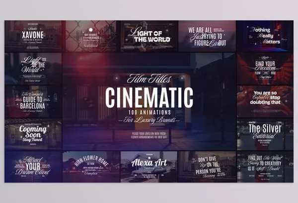 Videohive – 100 Cinematic Film Titles Download 57975178