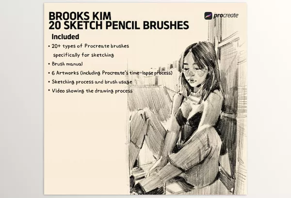 Gumroad – 20 Sketch Pencil Brushes For Procreate Download