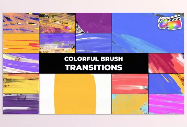 Videohive – Colorful Brush Transitions FCPX Download 58087971